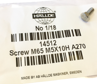Винт М65 M5х10H A270 Hallde 14512